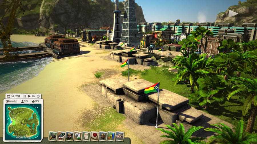 An official picture of Tropico 5, one of the best tycoon games for ps5.