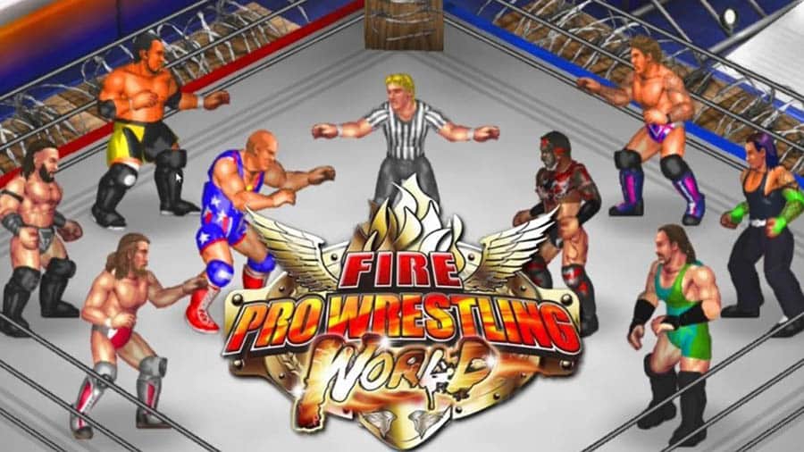 The Official Picture of Fire Pro Wrestling with its characters, One of best wrestling games for android.