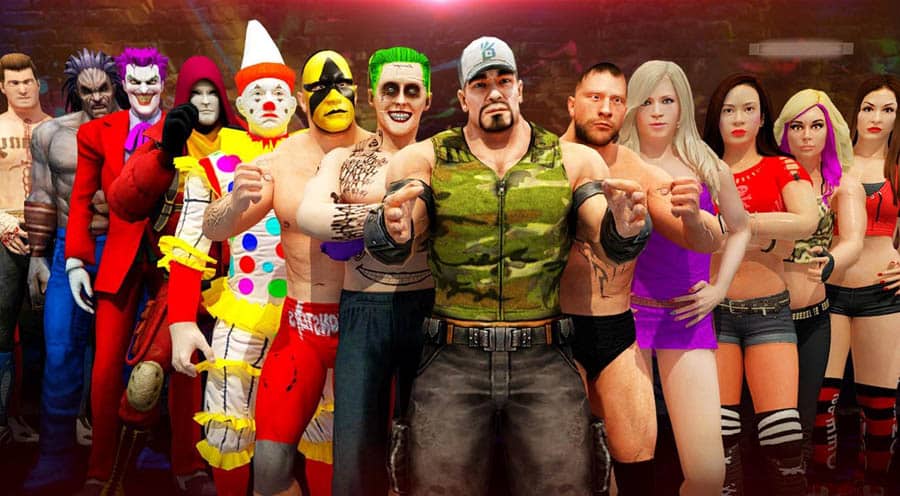 in game Picture of Pro Wrestling Battle 2019 with its characters, One of best wrestling games for android.