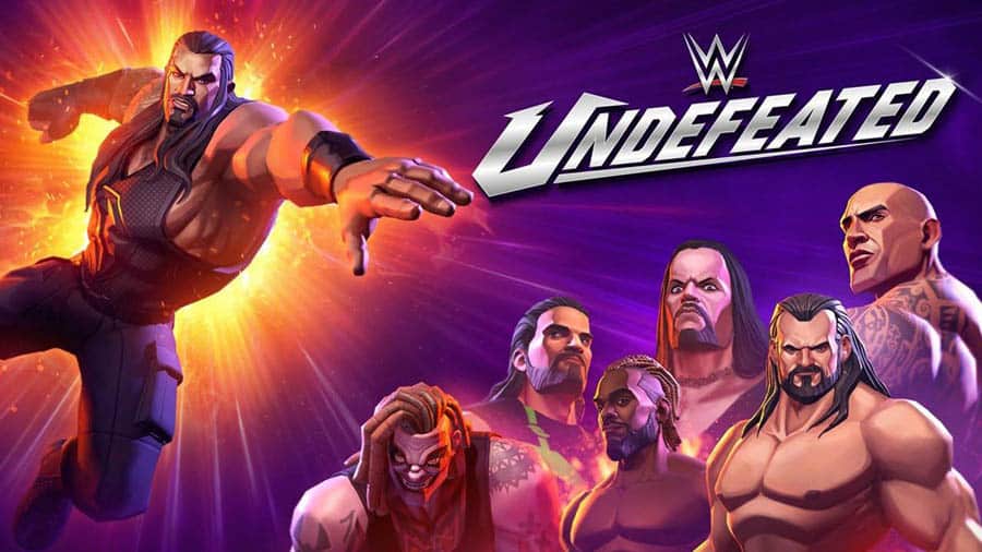 The Official Picture of WWE Undefeated with its characters, One of best wrestling games for ios.