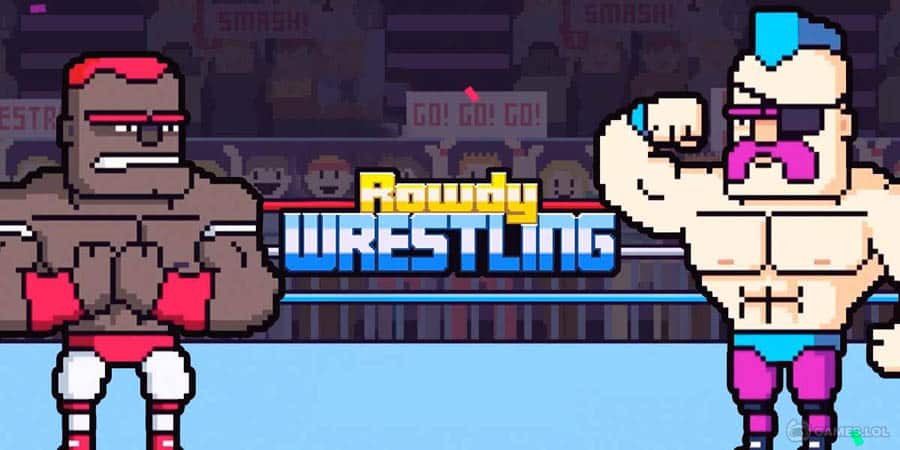 The Official Picture of Rowdy Wrestling with its characters, One of best wrestling games for ios.