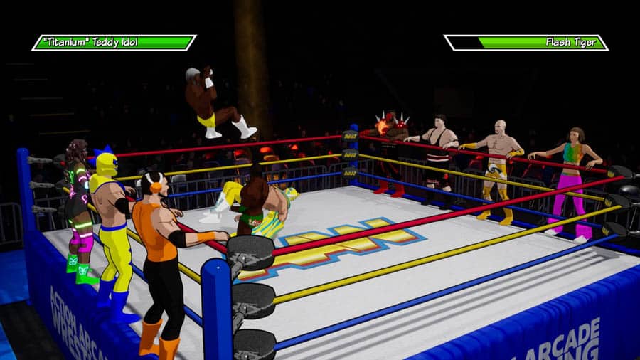 A picture of Action Arcade Wrestling, one of the best wrestling games on PS5.