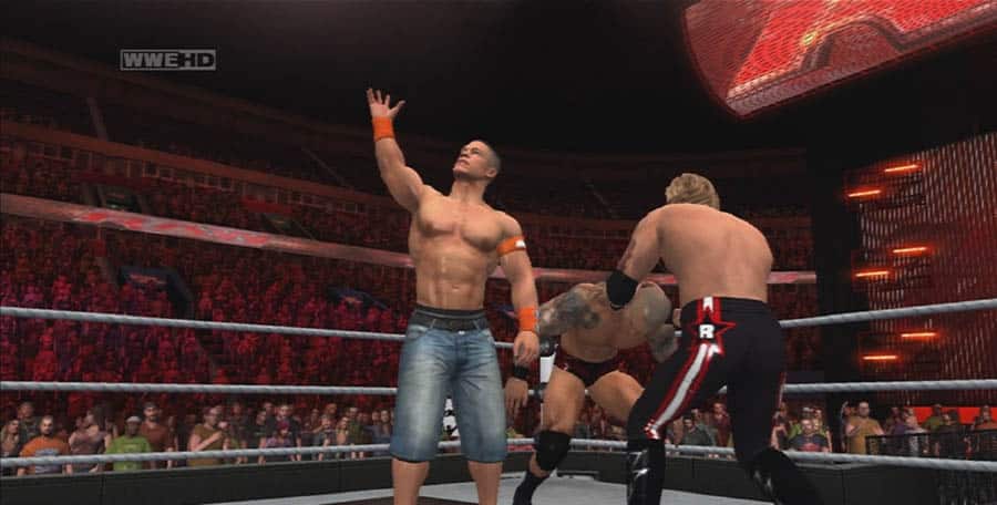 A picture of the game, featuring John Cena and Edge.