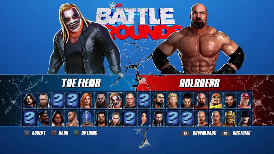 An official picture of WWE 2K Battlegrounds. one of the best wrestling games on steam.