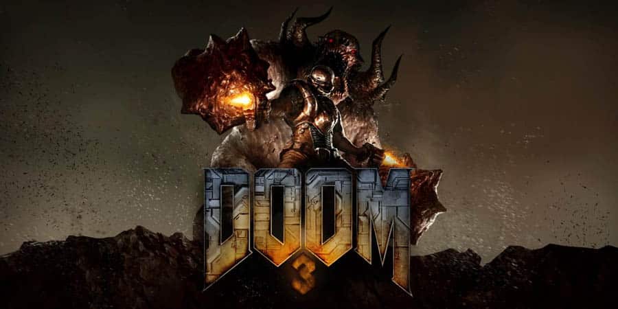 The Official Picture of DOOM 3 with its character, One of best zombie games for switch.