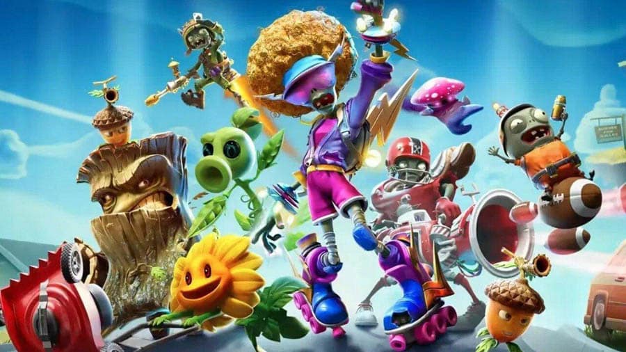 The Official Picture of Plants vs. Zombies: Battle for Neighborville with its characters, One of best zombie games for switch.