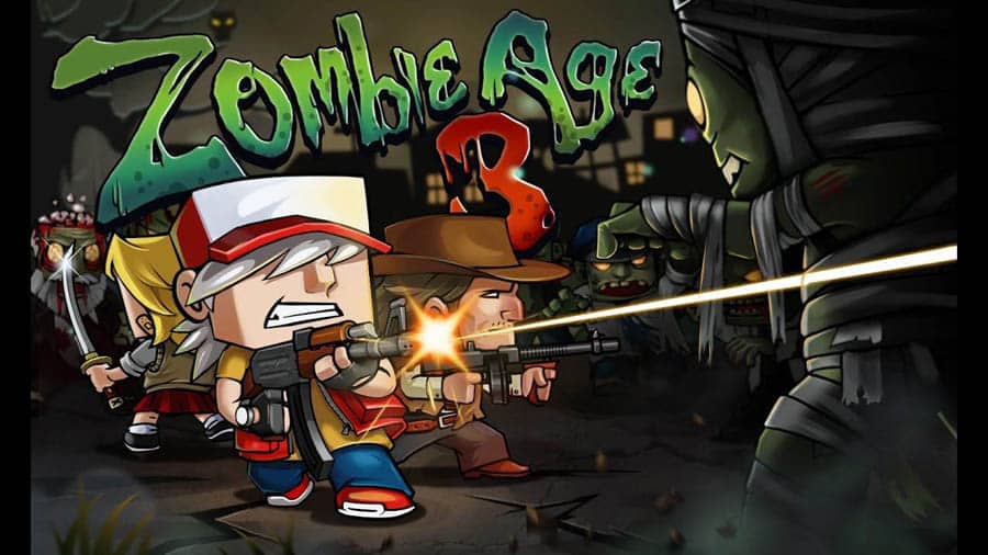 The Official Picture of Zombie Age 3 with its characters, One of best zombie games on android.