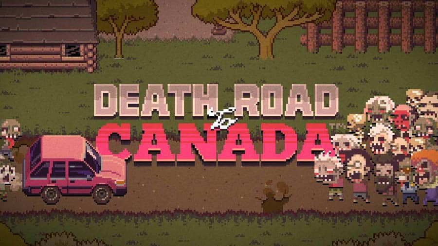 The Official Picture of Death Road to Canada with its characters, One of best zombie games on chromebook.