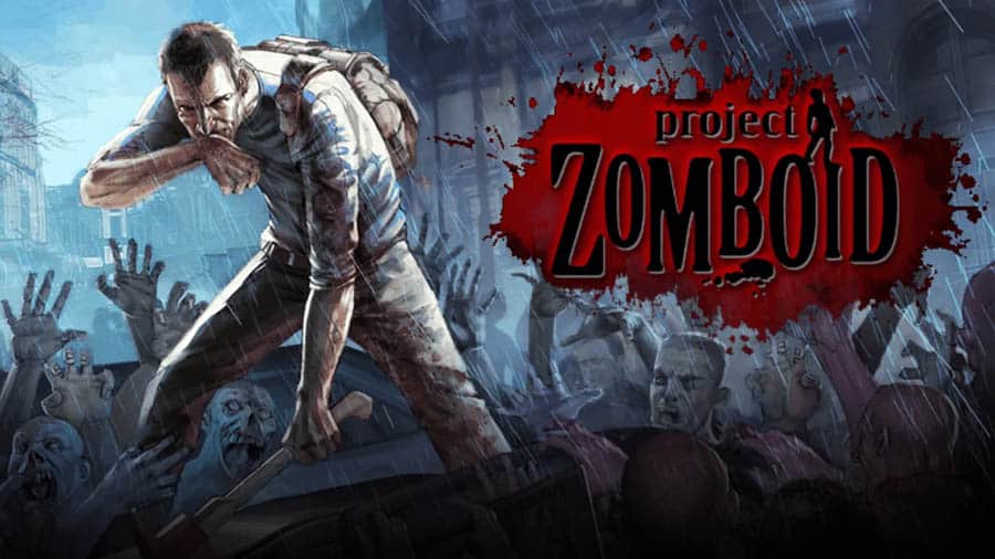 The Official Picture of Project Zomboid with its character, One of best zombie games on pc.