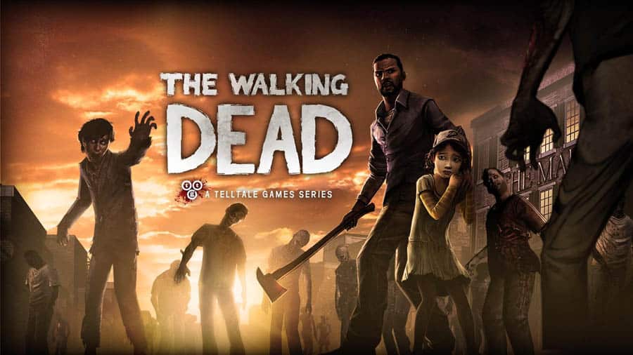 The Official Picture of The Walking Dead with Lee and Clementine, One of best zombie games on Steam.