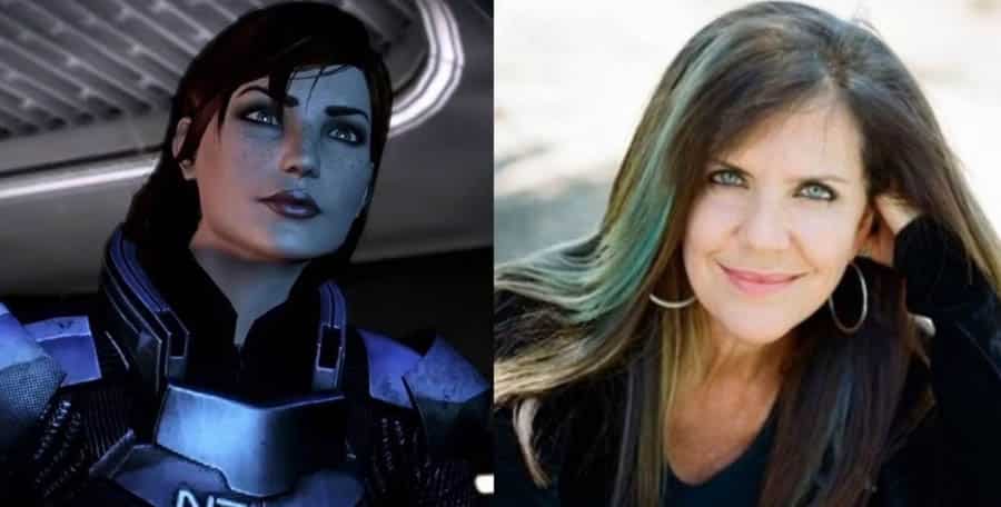 The picture of Commander Shepherd and Jennifer Hale, one of the famous video game voice actresses.