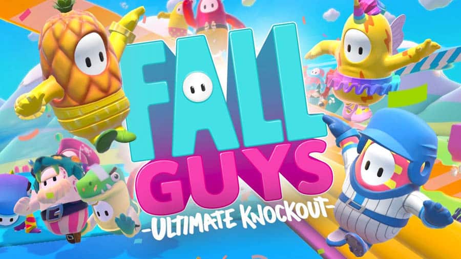 The Official Picture of Fall Guys: Ultimate Knockout with its characters, One of best pc games for youtube channel.