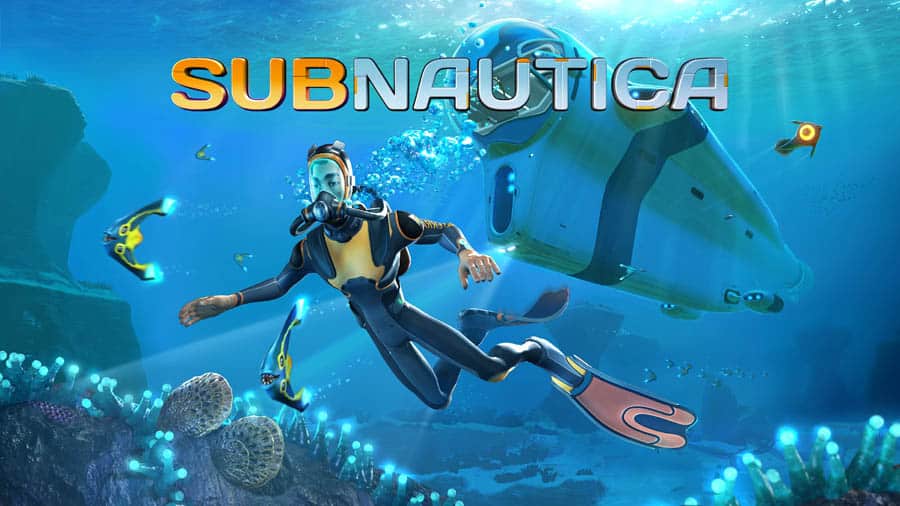 The Official Picture of Subnautica with its character, One of best pc games for youtube channel.