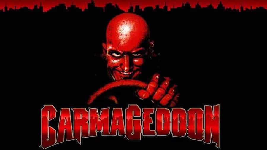 The Official Picture of Carmageddon with its character, One of most controversial video games of all time.