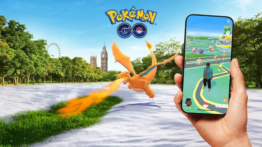 The Official Picture of Pokémon GO, One of most downloaded games in google play store.