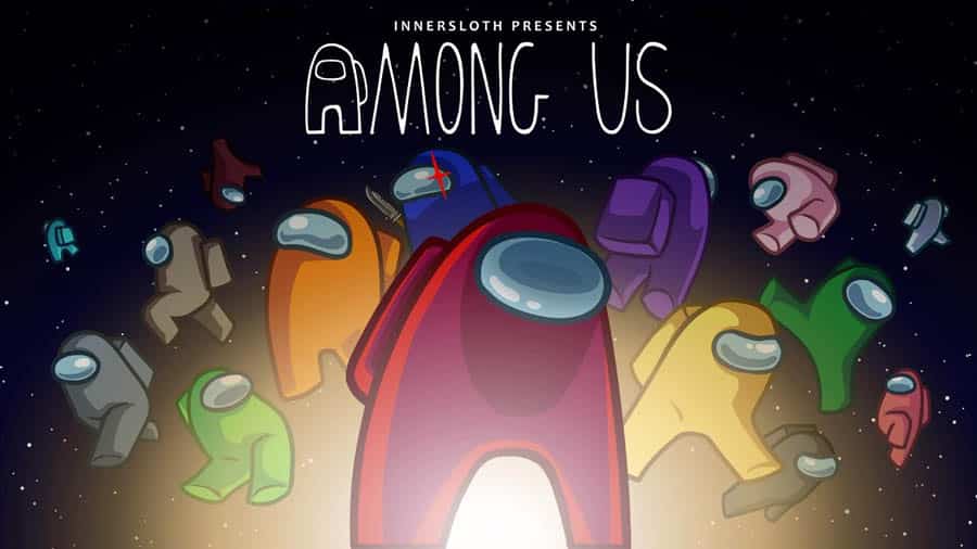 The Official Picture of Among Us with its crewmates, One of most downloaded games in steam.