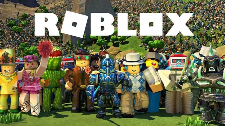 The Official Picture of Roblox with its characters, One of popular games on youtube.