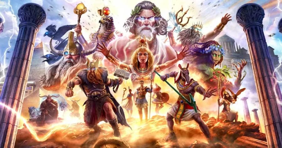 The Official Picture of Age of Mythology: Retold with its characters, One of upcoming triple a games xbox.