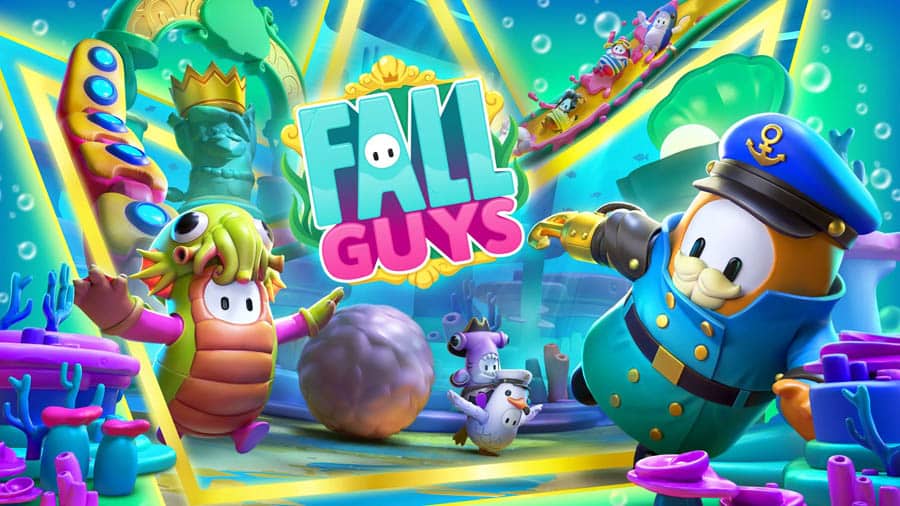 The Official Picture of Fall Guys with its characters, One of best battle royale games for Switch.