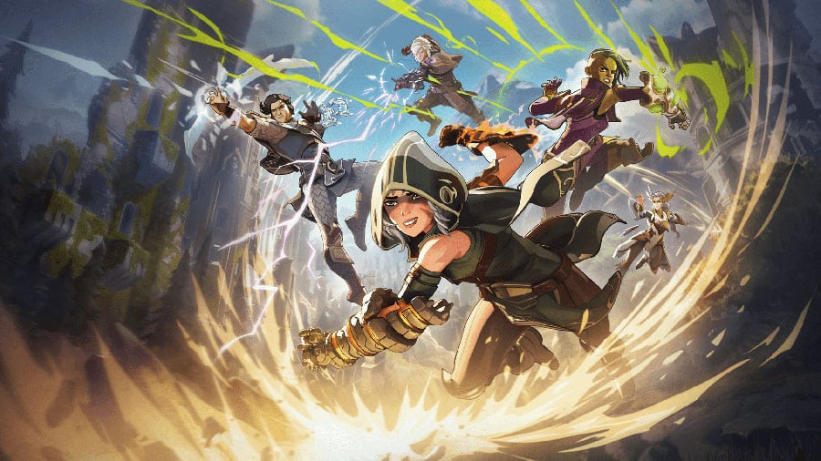 The Official Picture of Spellbreak with its characters, One of the best Battle Royale Games for Xbox.