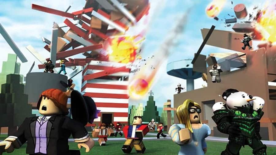 The Official Picture of Natural Disaster Survival: Royale Edition with its characters, One of best battle royale games Roblox.