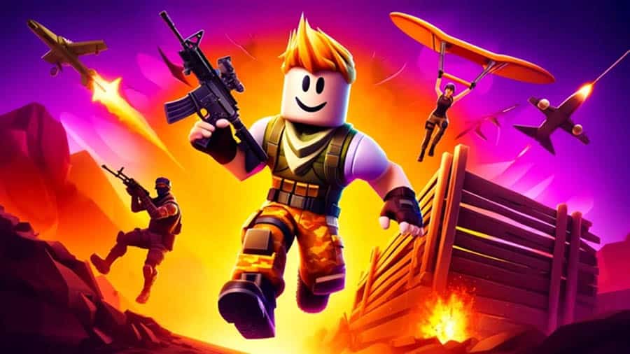 The Official Picture of Strucid with its characters, One of best battle royale games Roblox.