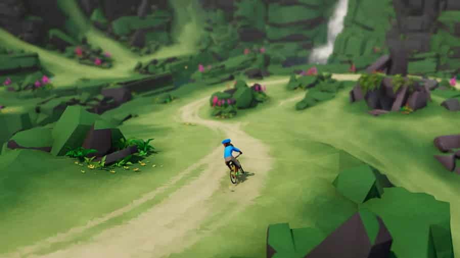 An official picture of Lonely Mountains: Downhill, one of the best bike games for Nintendo Switch.