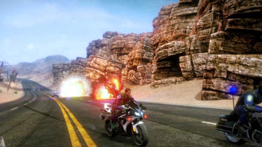 An official picture of Road Redemption, one of the best bike games for PS5.