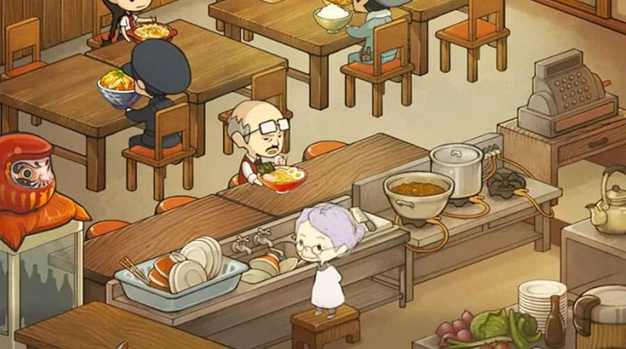 The Official Picture of Hungry Hearts Diner with its characters, One of best cooking games for chromebook.