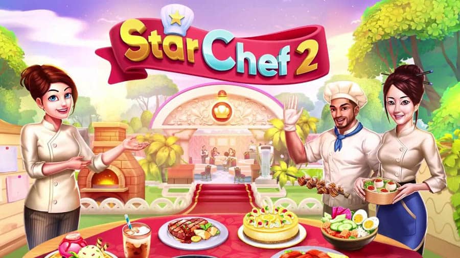 The Official Picture of Star Chef 2 with its characters, One of best cooking games for ios.