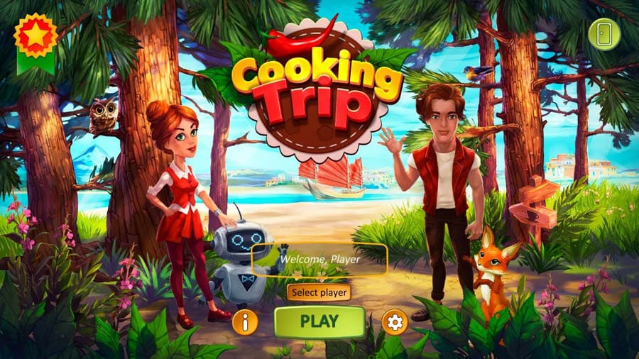 in game Picture of Cooking Trip with its characters, One of best cooking games for mac.