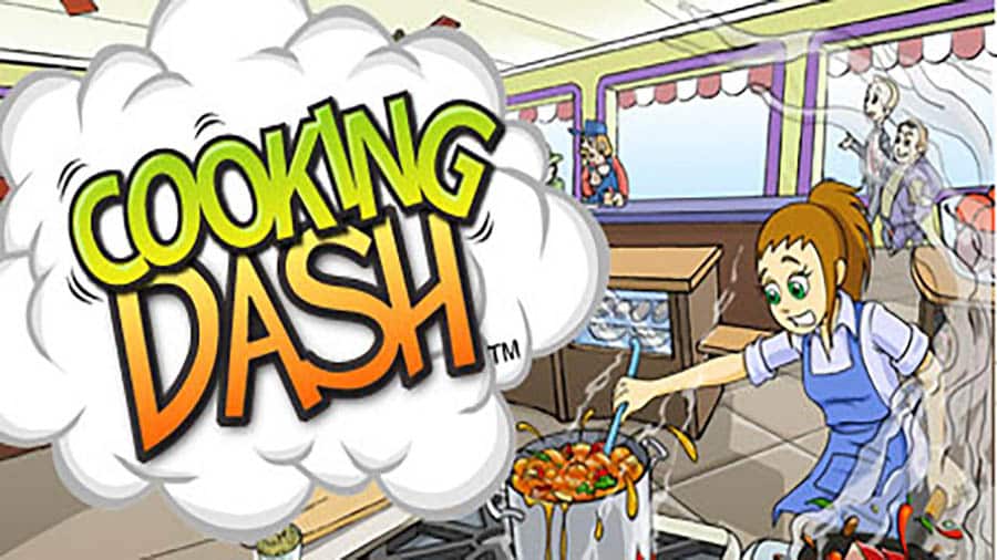 The Official Picture of Cooking Dash with its characters, One of best cooking games for pc.