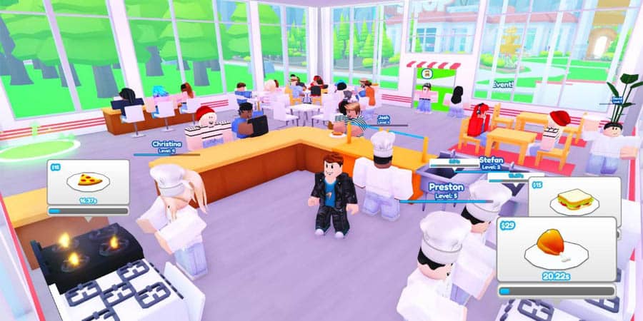 in game Picture of My Restaurant! with its characters, One of best cooking games for roblox.