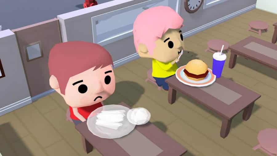 in game Picture of Diner Bros with its characters, One of best cooking games for steam.