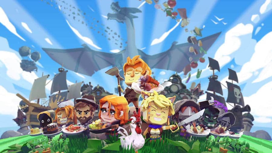 The Official Picture of Epic Chef with its characters, One of best cooking games for switch.