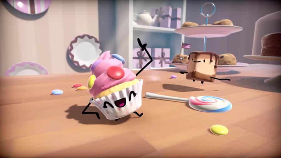 in game Picture of Cake Bash with its characters, One of best cooking games for switch.