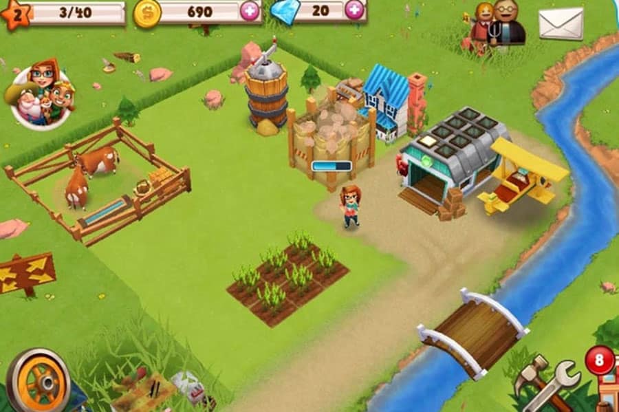 A main wallpaper of Farm Story 2, one of the best farming games for android.