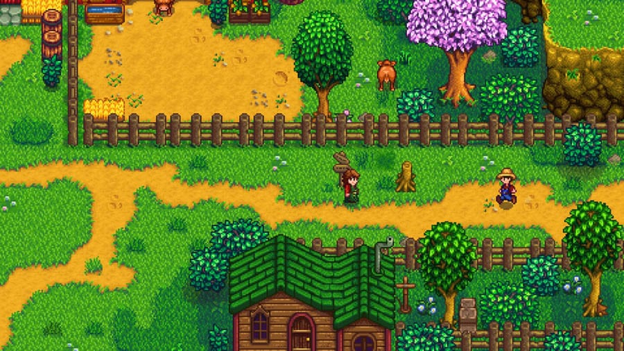 A picture of Stardew Valley, one of the best farming games for chrombook.