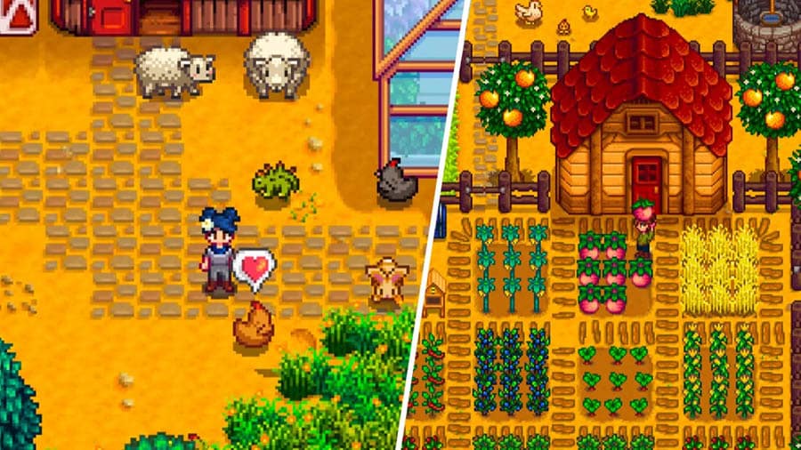 A picture of Stardew Valley, one of the best farming games for pc.