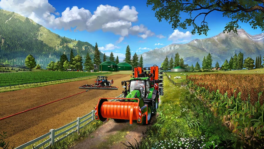 An official picture of Farming Simulator 22, one of the best farming games for xbox.