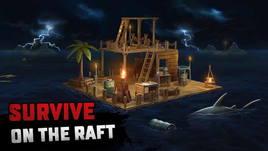 The Official Picture of Raft Survival: Ocean Nomad, One of best forest survival games for android.