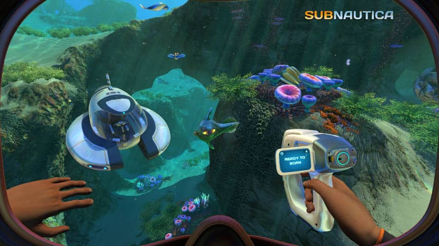 A picture of Subnautica, one of the best forest survival games for Mac.