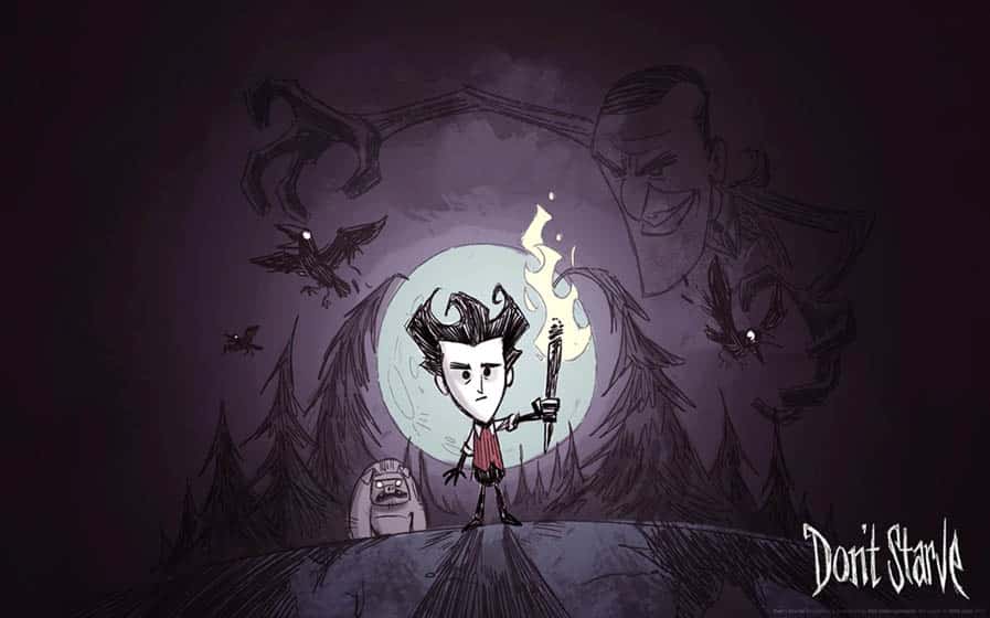 The Official Picture of Don't Starve with its character, One of best forest survival games for steam.