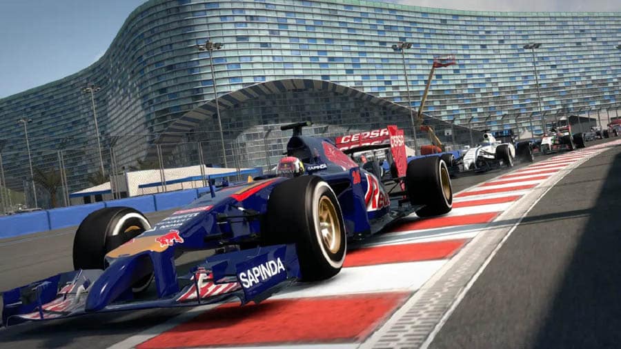 A picture of F1 2014, one of the best Formula 1 games for xbox.