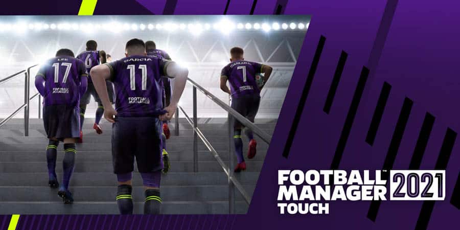 A picture of Football Manager 2021 Touch, one of the best futsal games for switch.