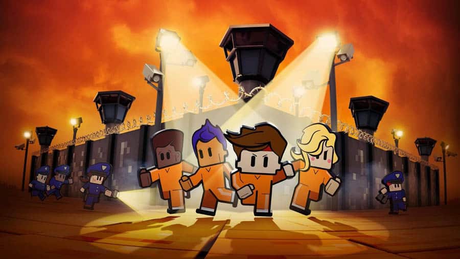 The Official Picture of The Escapists 2 with its characters, One of best gangster games for steam.