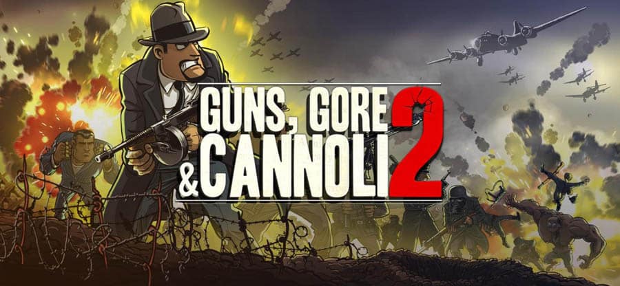 The Official Picture of Guns, Gore & Cannoli 2 with its character, One of best gangster games for switch.