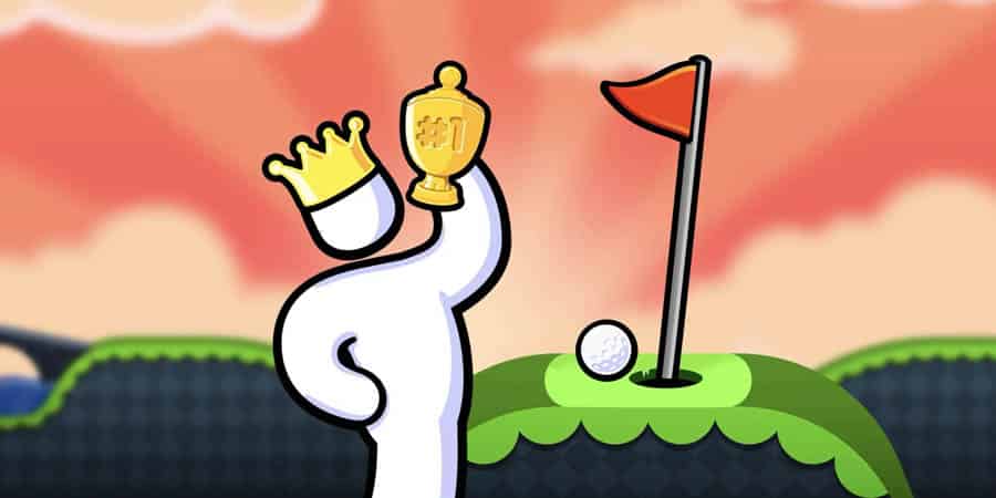 The Official Picture of Super Stickman Golf 3 with its character, One of best golf games for ios.