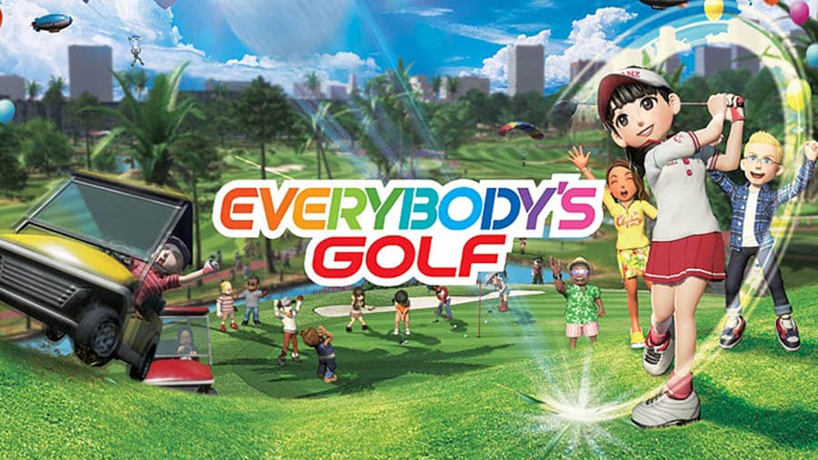 The Official Picture of Everybody's Golf with its characters, One of best golf games for pc.