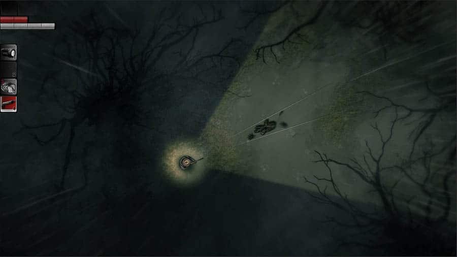 A wallpaper of Darkwood, one of the best horror games for switch.